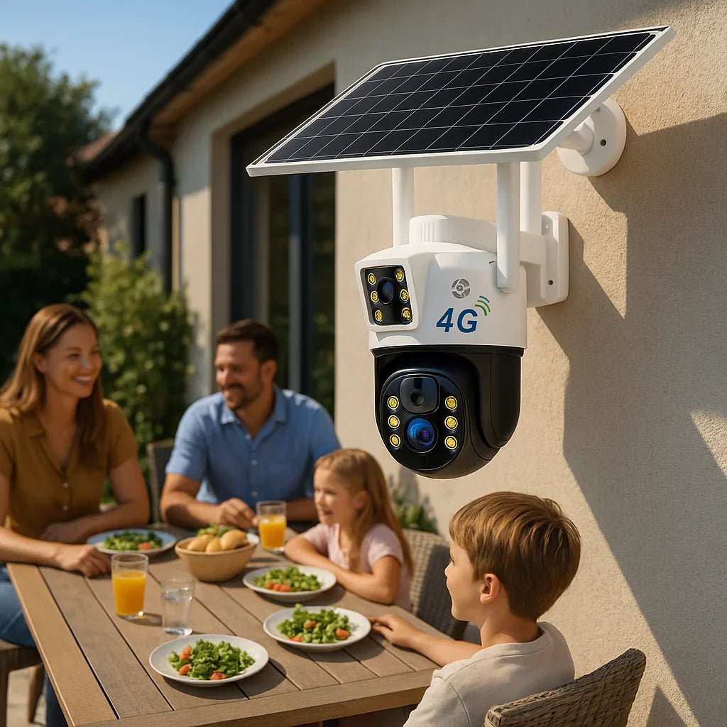 2K Ultra HD Outdoor Security Camera with Solar Panel
