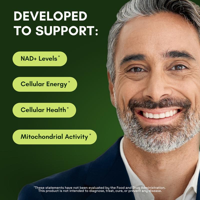 NAD+ Supplement for Skin Aging Support, Energy, and Focus
