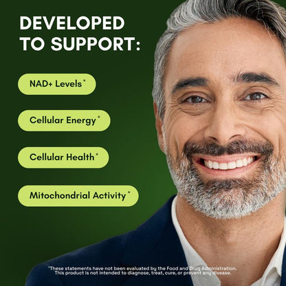 NAD+ Supplement for Skin Aging Support, Energy, and Focus