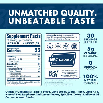 Gomitas con infusión de creatina