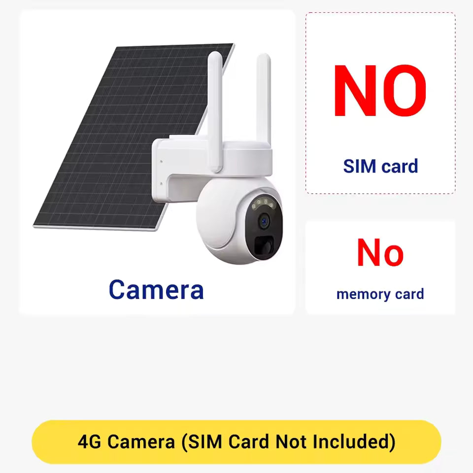 2K HD 4G Solar Camera Outdoor Wifi