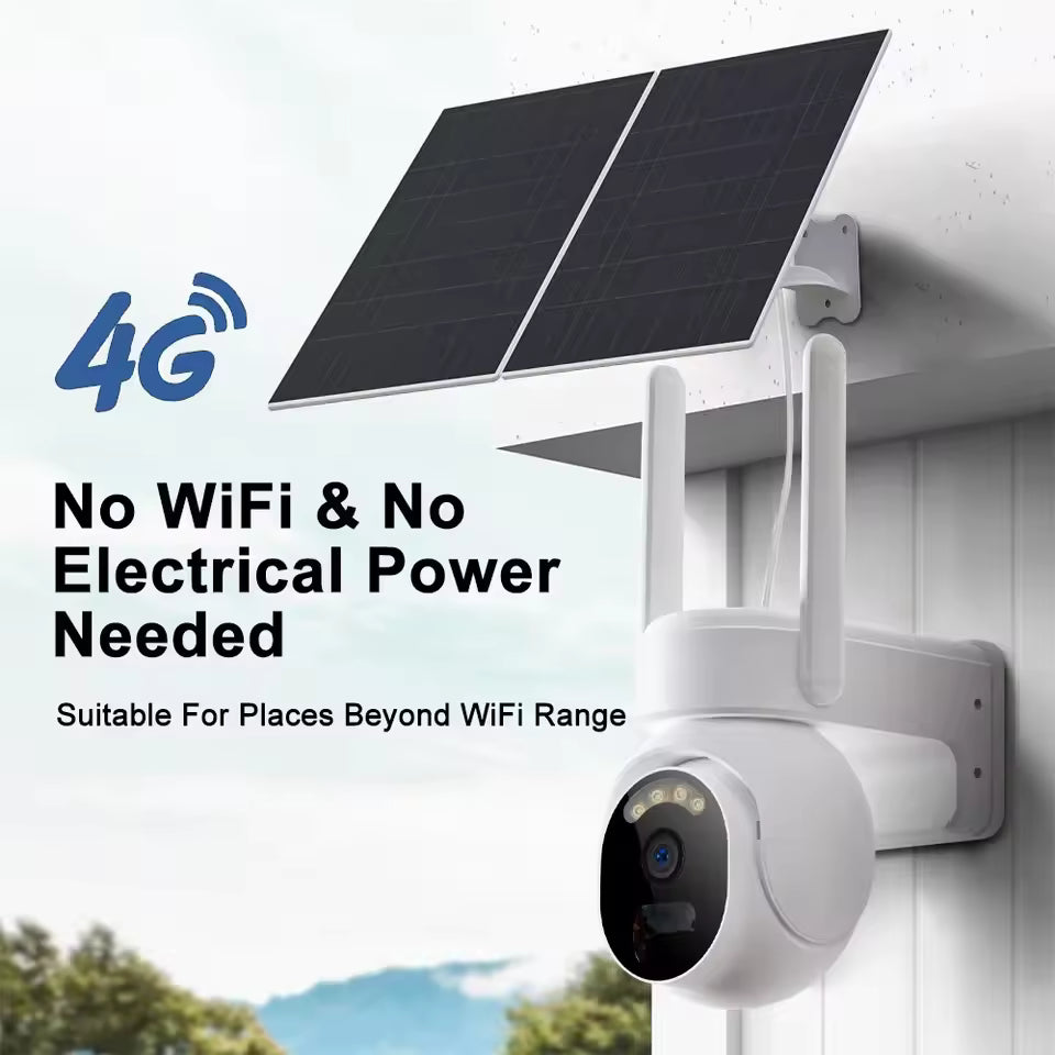 2K HD 4G Solar Camera Outdoor Wifi