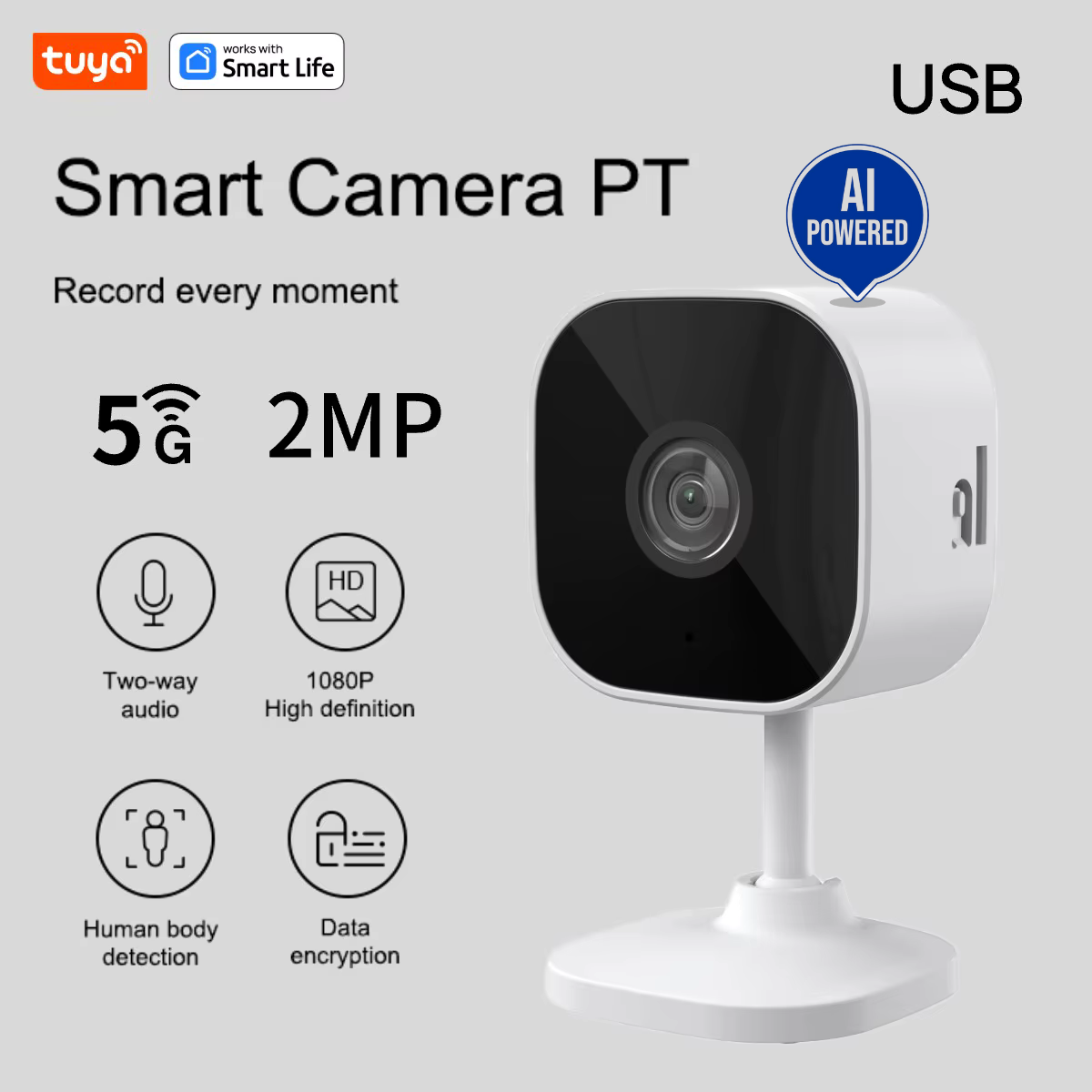 Smart Indoor/Outdoor Security Camera With Phone App