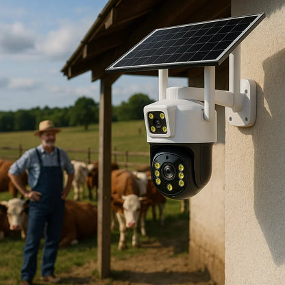 2K Ultra HD Outdoor Security Camera with Solar Panel