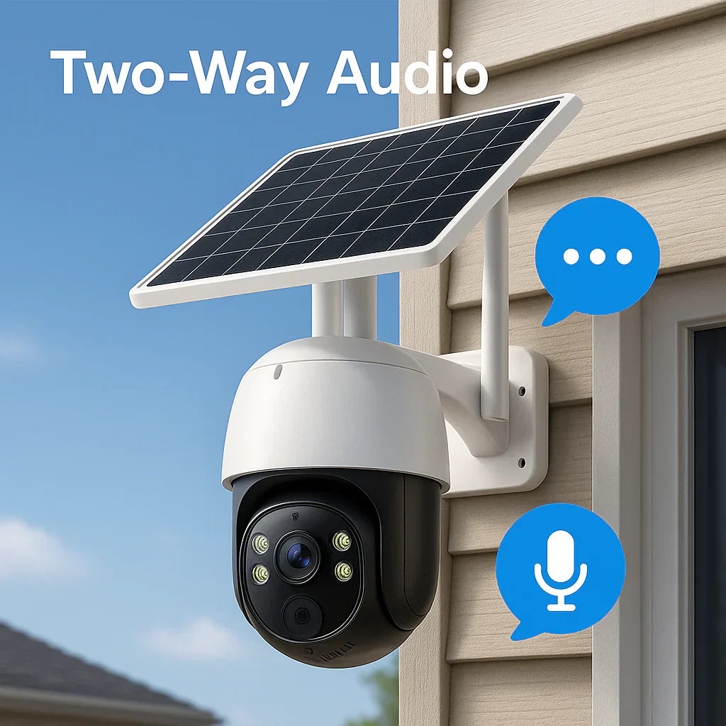 2K Ultra HD Outdoor Security Camera with Solar Panel